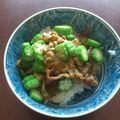 ○しお212○'s cooksnap of when they made ☆豚肉とオクラdeスタミナ丼☆.