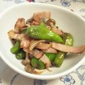 TreeWhite's cooksnap of when they made 大人のしし唐ベーコン♥.