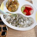 さやティー's cooksnap of when they made 離乳食中期〜後期　ナスと挽肉のあんかけ.