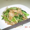 3ﾊﾞｯｸﾀｲｶﾞｰ's cooksnap of when they made 豚と小松菜のオイ☆チー炒め.