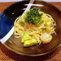 みどすけい's cooksnap of when they made 明太子とアボカドのスパゲティー★.