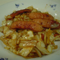 3ﾊﾞｯｸﾀｲｶﾞｰ's cooksnap of when they made キャベツと玉ねぎとウインナーの炒め物.