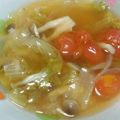 ハートピンクゴールド's cooksnap of when they made 超簡単！キャベツとミニトマトのスープ.