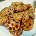 vegetation's cooksnap of when they made 蓮根の甘辛揚げ.