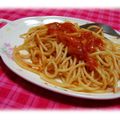 こずっぺ's cooksnap of when they made 簡単　トマトクリームソースのパスタ.