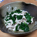 きりひろ's cooksnap of when they made 主菜に！モロヘイヤと豚肉の柚子胡椒和え.