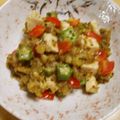 せつみか's cooksnap of when they made オクラと茹で鶏の茄子和え.