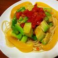 ★★ciel★★'s cooksnap of when they made 母の味☆トマト＆バジルの冷製パスタ.