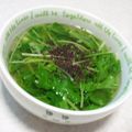 おうさ's cooksnap of when they made 手間は１０秒？水菜とこぶ茶のスープ.