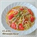 オレンジデイ's cooksnap of when they made トマトのスープパスタ☆厚切りハムで☆.