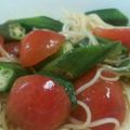こくらりあん's cooksnap of when they made オクラとトマトとそうめんのサラダ.