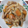 らまみさ's cooksnap of when they made かぼちゃと里芋、キャベツ、豚炒め.