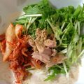 あずーり's cooksnap of when they made 冷麺風☆豆乳キムチそうめん.