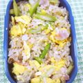 ととろ＆めい's cooksnap of when they made ✿アスパラとベーコンのチャーハン✿.