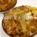 papikun's cooksnap of when they made 卵とろ～りのカツ丼（カツ丼やさんの技）.