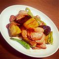 michaaaki's cooksnap of when they made 茄子とチャーシューのピリ辛炒め.