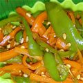 ムラサキイモ's cooksnap of when they made 簡単！レンジで人参とピーマンの和え物.
