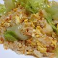 たらめん's cooksnap of when they made 鮭レタスチャーハン.