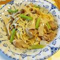 yaminn's cooksnap of when they made 鶏肉ときのこのクリームパスタ.