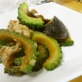 Ｋazu's cooksnap of when they made 茄子とゴーヤと豚肉の炒めもの.