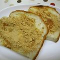 チーム預金's cooksnap of when they made はちみつきなこトースト.
