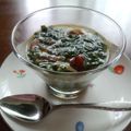 Yuyumy's cooksnap of when they made モロヘイヤとトマトのトロトロスープ.