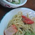 　　祐's cooksnap of when they made サーモンとアボカドのわさび醤油冷製パスタ.