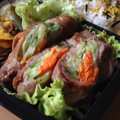 よ～こママ's cooksnap of when they made 生姜焼きのやさい巻き巻き（お弁当に適！）.