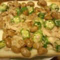 ハートピンクゴールド's cooksnap of when they made 健康的な朝に♡オクラ×納豆ツナトースト♡.