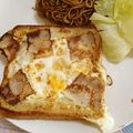 komutatata's cooksnap of when they made ●クロックマダムfuuチーズトースト●.