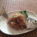 けーこ1224's cooksnap of when they made ***大漁★我が家の鯵の粗なめろう***.