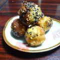 ☆リボン☆'s cooksnap of when they made ホットケーキミックスでドーナツ（黒ごま編.