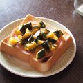 とももん1028's cooksnap of when they made 南瓜とアボカドとベーコンの和風トースト.
