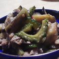yappyパクパク's cooksnap of when they made 茄子とゴーヤ❤豚肉の甘辛味噌炒め.