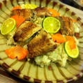ameminiii's cooksnap of when they made 秋です★焼きサンマとすだちのちらし寿司.