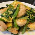 omochi★'s cooksnap of when they made エビとほうれん草の彩り炒め.