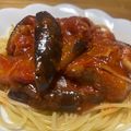 みきも's cooksnap of when they made ナスと豚バラのトマトパスタ.