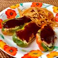 お料理ニャロメ's cooksnap of when they made （カラフル）ピーマンで綺麗で楽しい肉詰め.