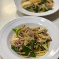 Rosemary＊'s cooksnap of when they made 塩麹で♪長葱と豚肉の和風パスタ.