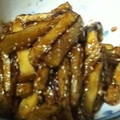 kioco's cooksnap of when they made 揚げサツマイモとゴボウの甘辛風味.