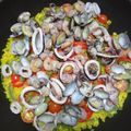 よつじょう's cooksnap of when they made フライパンで作る♪たことアサリのパエリア.