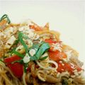 もぐドン's cooksnap of when they made 素麺 de トマト豚キムチ.