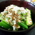 柳やなぎ's cooksnap of when they made オクラのお浸し　とろろ昆布添え.