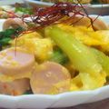 ☆momoco☆'s cooksnap of when they made ソーセージとふわふわ卵のチリソース.