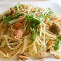 ゆきえ0423's cooksnap of when they made 鮭としらすのパスタ★さっぱりレモンバター.