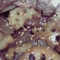 ママドンナ's cooksnap of when they made 牛肉と蓮根の甘辛炒め.