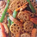 岳悠麗誓's cooksnap of when they made 彩り鮮やか！レンコンのきんぴら.