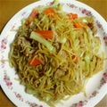 ☆ともひろ☆'s cooksnap of when they made オイスターソース焼きそば ラー油がけ.