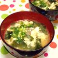 ユカまんま's cooksnap of when they made 焼肉やさんの　ワカメスープ♪.