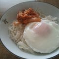 ねむりりす's cooksnap of when they made 卵ゎレンジで☆ぶっかけ梅～キムチそうめん.